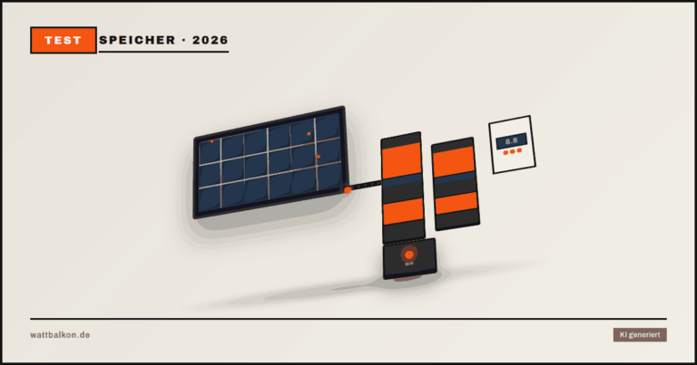 KI generiert: Anker SOLIX Solarbank 4 Pro mit 5 kWh Speicher und 3D-Solarmodul, Brutal-Design in Beige, Orange und Schwarz